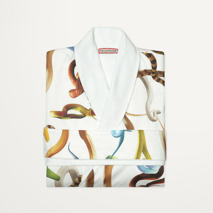 BATHROBE SUIT SNAKES WHITE